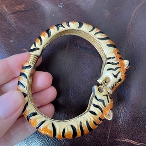 Kenneth jay lane enamel tiger bracelet